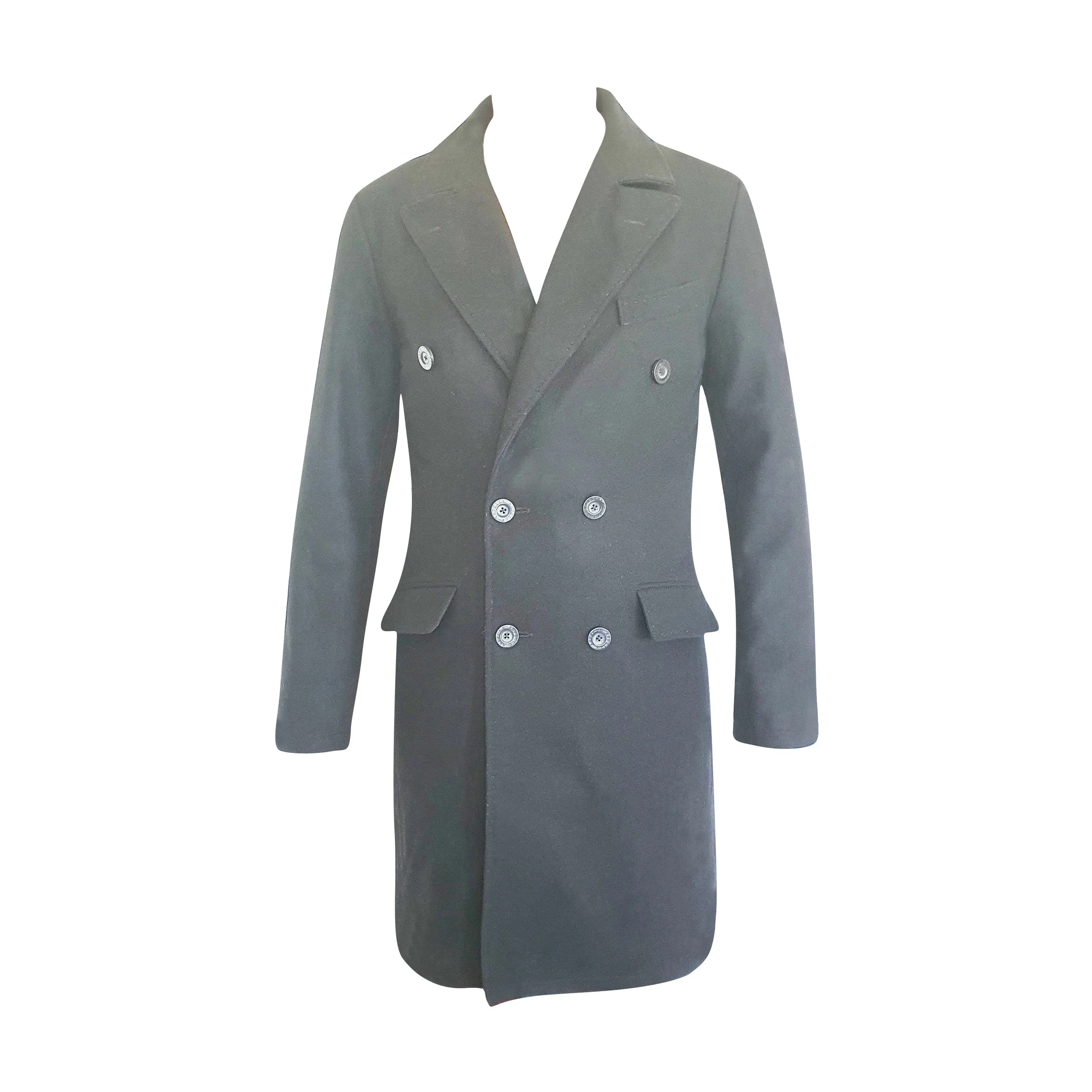 charcoal grey trench coat long wool cashmere jacket sharp charcoal grey trench coat long wool cashmere jacket sharp
